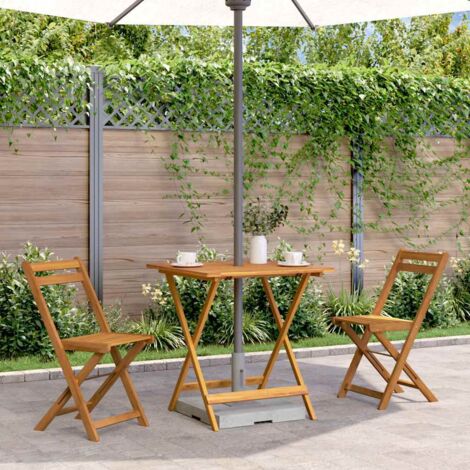 vidaXL Klappbarer Gartentisch 70x70x75 cm Massivholz Akazie