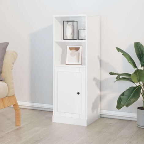 vidaXL Hochglanzbuffet Weiß 36x35,5x103,5 cm Ingenieurholz