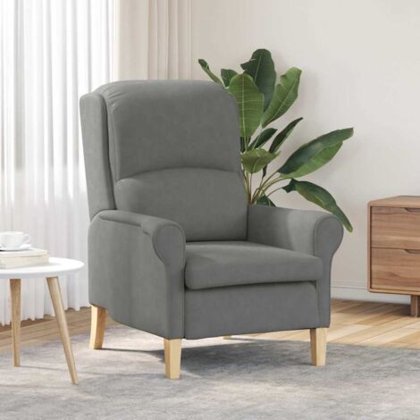 Sessel Dunkelgrau 76 x 94 x 102 cm Mikrofaser vidaXL