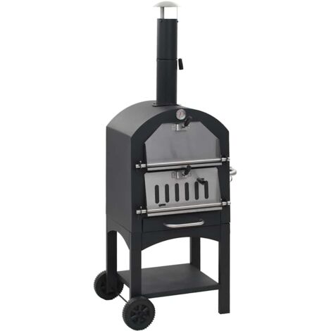 Außenpizzaofen aus Kohle mit feuerfester Tonplatte