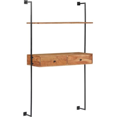 Wandschreibtisch 90x40x170 cm Massivholz Akazie vidaXL