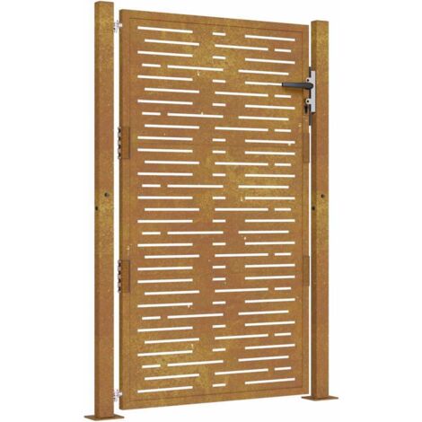 Gartentor 105 x 155 cm Cortenstahl Quadratisches Design vidaXL