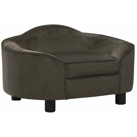 Hundesofa Dunkelgrau 67x47x36 cm Plüsch vidaXL (1/5)