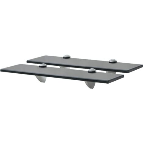 vidaXL Floating Shelves 2 pcs Glass 40x20 cm 8 mm (243787x2)