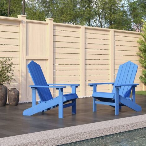 Prolenta Premium Adirondack-Gartenstühle 2 Stk. HDPE Aquamarin