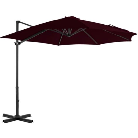 Schirm mit Aluminiummast Rot 300 cm