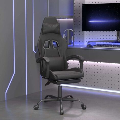 Gaming-Stuhl mit Fußstütze Schwarz Kunstleder vidaXL562041