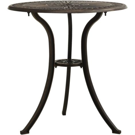 vidaXL Garden Table Bronze 62x62x65 cm Cast Aluminium