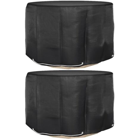 vidaXL Garden Furniture Covers 2 pcs 6 Eyelets Ø125x75 cm Round
