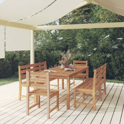 5-tlg. Garten-Essgruppe Massivholz Teak vidaXL (1/5)