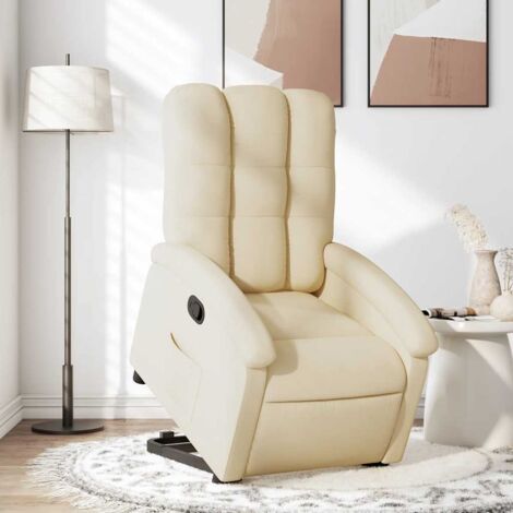 vidaXL Relaxsessel Creme Stoff
