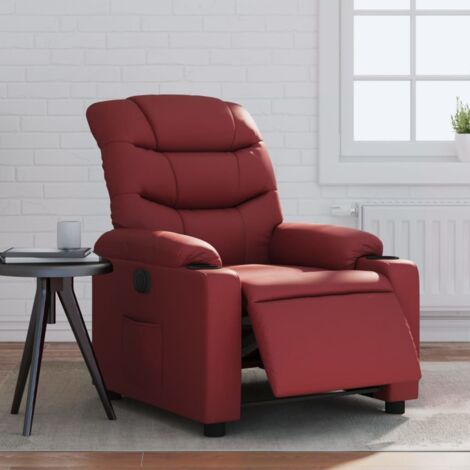 Relaxsessel Elektrisch Weinrot Kunstleder vidaXL524484