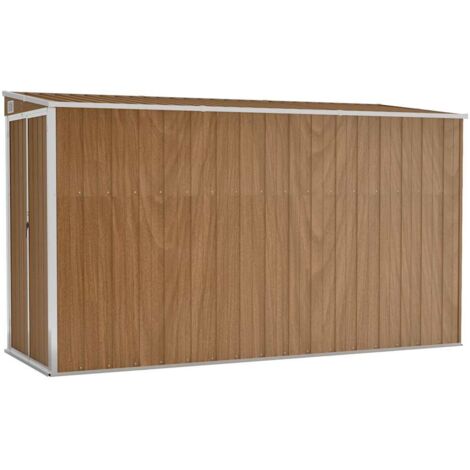 vidaXL Wandgartenhaus Braun 118x288x178 cm Verzinkter Stahl