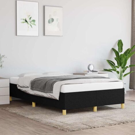Schwarzes Bettgestell 120x190 cm Stoff