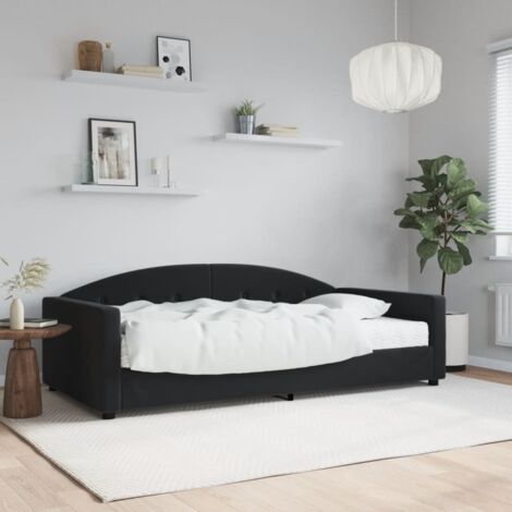 Tagesbett mit Matratze Schwarz 100x200 cm Samt vidaXL (1/5)