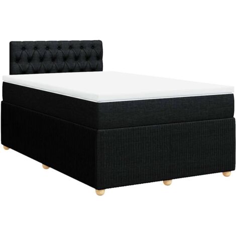 Boxspringbett mit Matratze Schwarz 120x200 cm Stoff vidaXL (1/5)