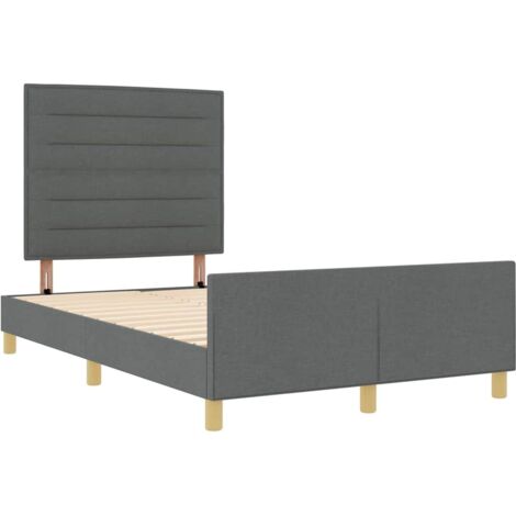 vidaXL Bettgestell Dunkelgrau 140x200 cm Stoff (1/5)