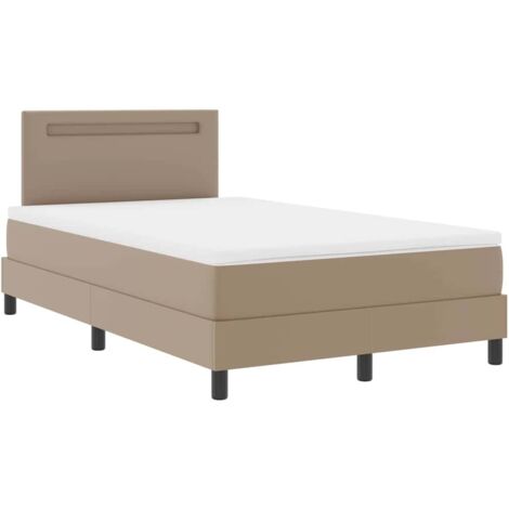 Boxspringbett mit Matratze Cappuccino 120 x 190 cm Kunstleder vidaXL