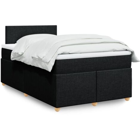 Boxspringbett mit Matratze Schwarz 120x190 cm Stoff vidaXL