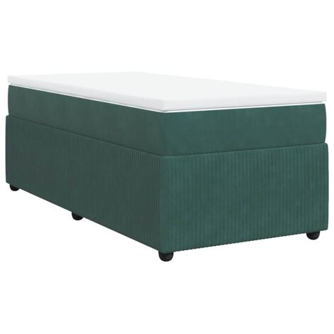 Boxspringbett mit Matratze Dunkelgrün 90x190 cm Samt vidaXL (1/5)