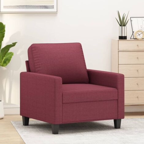 Sessel Weinrot 60 cm Stoff vidaXL
