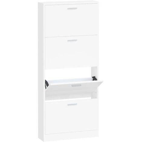 Schuhschrank Weiß 59x17x150 cm Holzwerkstoff vidaXL
