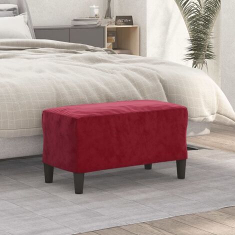 Sitzbank Weinrot 70x35x41 cm Samt vidaXL