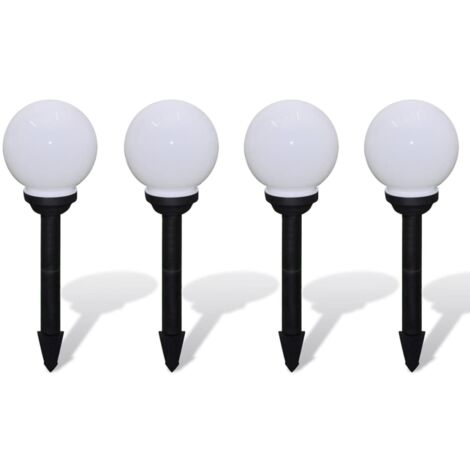 vidaXL Outdoor Pathway Lamps 4 pcs LED 15 cm with Ground Spike