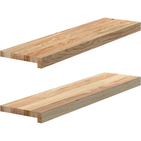Fensterbänke 2 Stk. Unbehandelt 80x20x2 cm Massivholz Eiche vidaXL609372