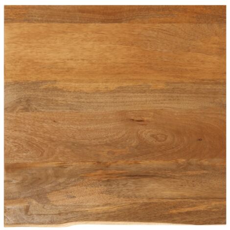 Tischplatte mit Baumkante 40x40x3,8 cm Massivholz Mango vidaXL