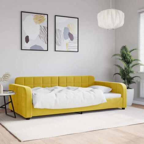 Tagesbett Gelb 100x200 cm Samt vidaXL