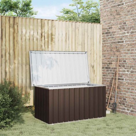 vidaXL Storage boxes Outdoor storage Galvanised Steel 129 x 67 x 65 cm