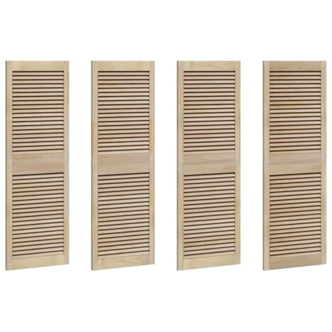 Schranktür 4 pcs Natur 140,5 x 2,1 x 49,5 cm Massivholz Kiefer vidaXL