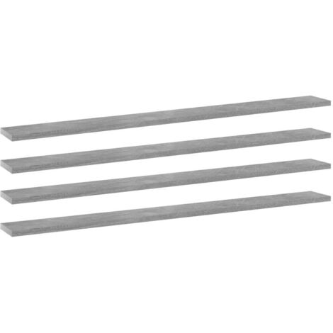 vidaXL Bookshelf Boards 4 pcs Concrete Grey 100x10x1.5 cm Engineered Wood