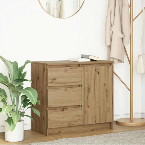 Sideboard mit Schublade Artisan-Eiche 71x35x65 cm Holzwerkstoff vidaXL