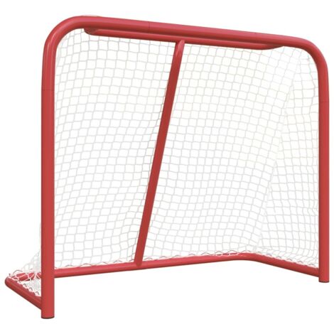 Hockey-Tor Rot und Weiß 183x71x122 cm Polyester vidaXL