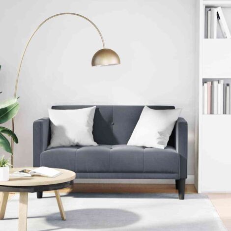 Zweisitzer-Sofa Dunkelgrau 111 cm Samt vidaXL378642