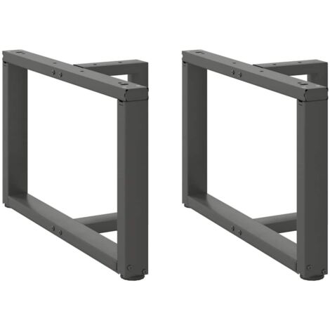 Couchtischbeine T-Form 2 Stk. Anthrazit 70x25x(42-43) cm Stahl vidaXL