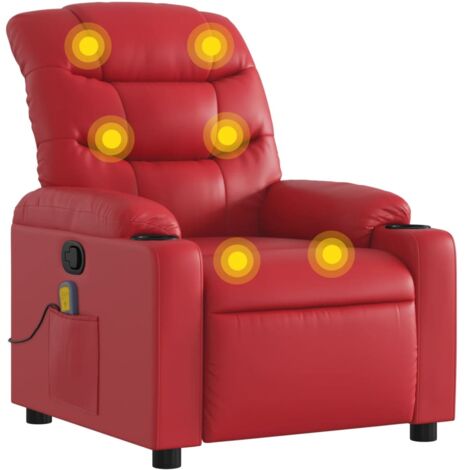 Massagesessel Rot Kunstleder vidaXL