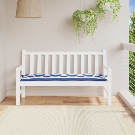 Gartenbank-Auflage Blau & Weiß Gestreift 150x50x7 cm vidaXL