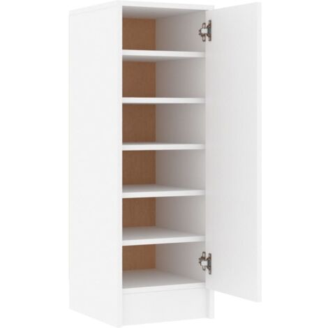 Schuhschrank Weiß 32x35x92 cm Agglomerat