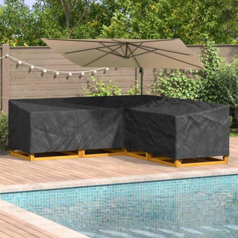 vidaXL  Furniture Cover  Black 270 x 270 x 80 cm 210D Oxford Fbric
