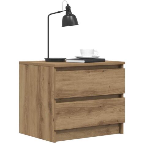 vidaXL Nachttische 2 Stk. Artisan-Eiche 50x40x43,5 cm Holzwerkstoff