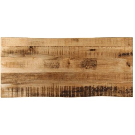 Tischplatte mit Baumkante 90x40x2,5 cm Raues Mango Massivholz vidaXL