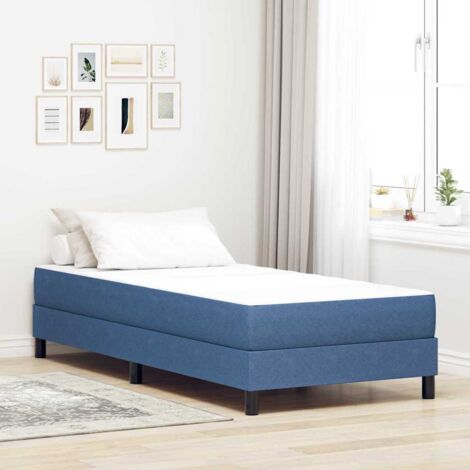 Bettmatratze mit Matratze Blau 80 x 200 cm Stoff vidaXL
