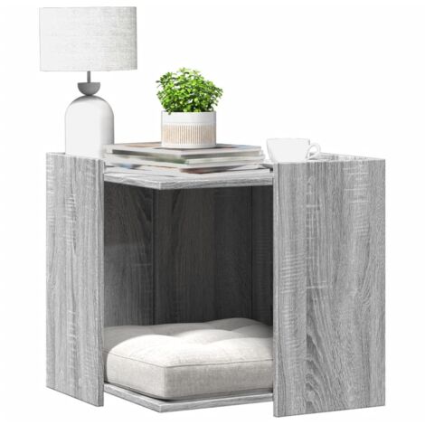 Katzenklo Grau Sonoma 53x53x51 cm Holzwerkstoff vidaXL559982