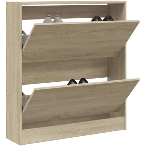 Schuhschrank Sonoma Eiche 80x21x87,5 cm Holzwerkstoff