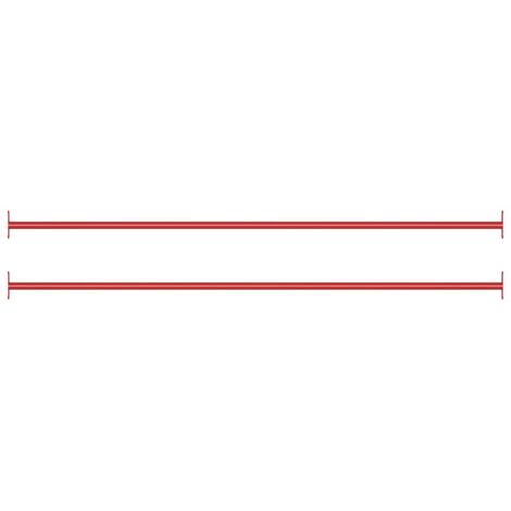 Turnstangen 2 Stk. 125 cm Stahl Rot vidaXL