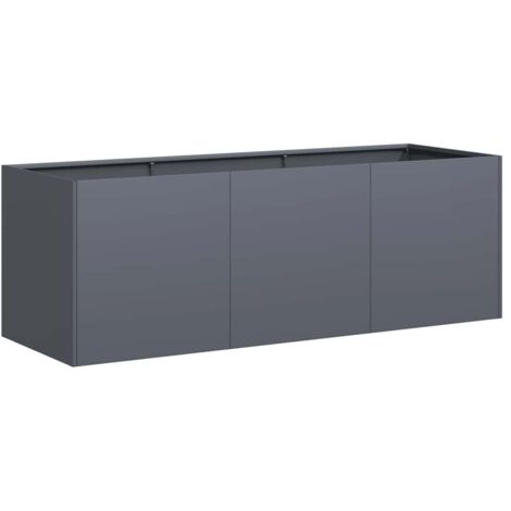 Pflanzgefäß Anthrazit 120 x 40 x 40 cm Kaltgewalzter Stahl vidaXL