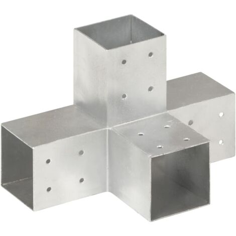 Pfostenverbinder X-Form Verzinktes Metall 81 x 81 mm vidaXL (1/6)